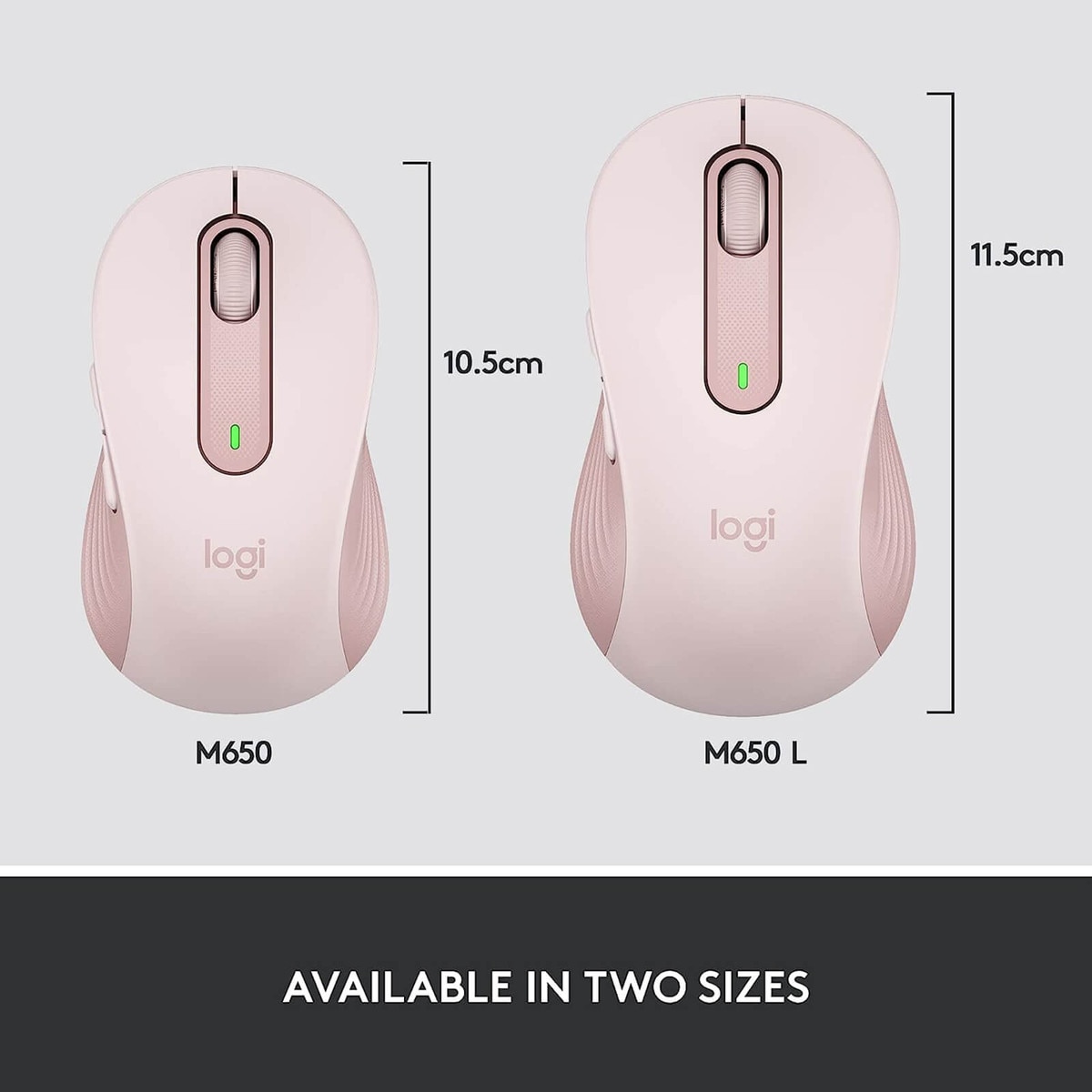 Logitech Signature M650 Silent Bluetooth Mouse - Rose